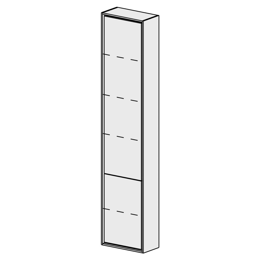 Armoire haute Harmony Anthracite 37 cm