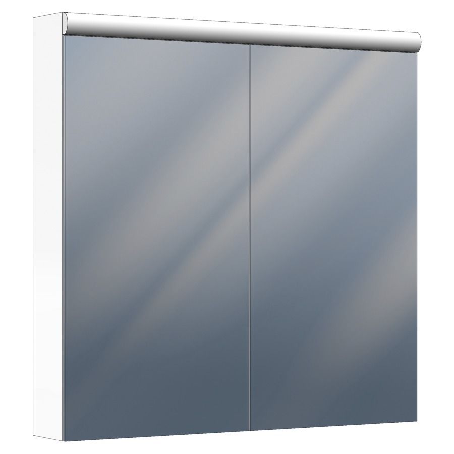 Armoire de toilette Procasa Tre LED
80 x 78.5 x 13/15 cm
Profilé en aluminium 
2&nbsp;portes à double miroir
2 prises doubles en haut
1 boîte de cosmétique
tablettes en verre continues
éclairage LED, 18 Watt, 2475 Lumen
4000 Kelvin, miroir grossissant, IP24