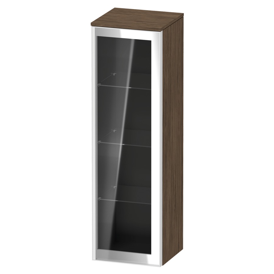Armoire mi-haute VITRIUM
40 x 133.9 x 38.2 cm
armoire de tablette, 1&nbsp;porte charnière à droite
3&nbsp;tablettes en verre, front verre parsol gris