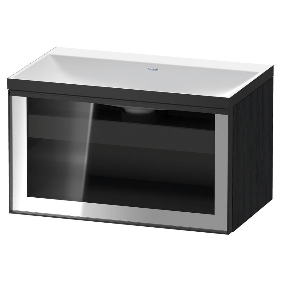 Combinaison de meuble VITRIUM
80 x 48.1 x 47.9 cm
élément de tiroir, 1&nbsp;tiroir
1&nbsp;tiroir intérieur, avec fonte minérale 
lavabo DuroCast, sans trop-plein
sans trou de robinetterie
avec siphon gain de place et vidage 
front verre parsol gris
avec éclairage intérieur
l'éclairage intérieur ne peut être commandé 
que par le miroir/l'armoire de toilette
dans la version "commande par
capteur de l'éclairage intérieur"