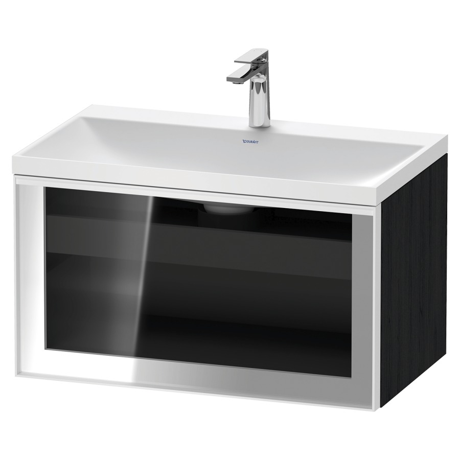 Combinaison de meuble VITRIUM
80 x 48.1 x 47.9 cm
élément de tiroir, 1&nbsp;tiroir
1&nbsp;tiroir intérieur, avec fonte minérale 
lavabo DuroCast, sans trop-plein
1 trou de robinetterie
avec siphon gain de place et vidage 
front verre parsol gris
avec éclairage intérieur
l'éclairage intérieur ne peut être commandé 
que par le miroir/l'armoire de toilette
dans la version "commande par
capteur de l'éclairage intérieur"