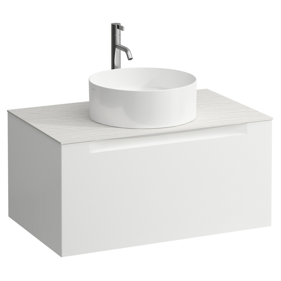 Élément inférieur  ARUN
80.5 x 39 x 50.5
élément de tiroir, 1&nbsp;tiroir
Ardesia Bianca Top
découpe au centre
pour lavabo à poser