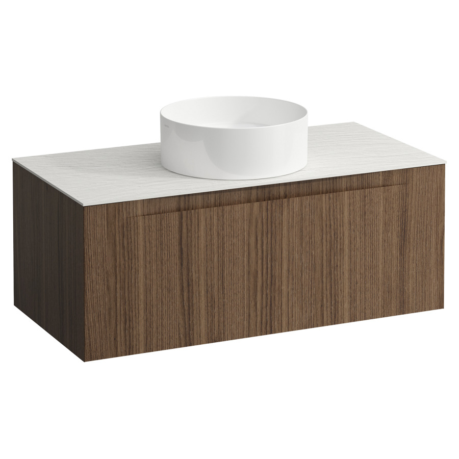 Élément inférieur  ARUN
100.5 x 39 x 50.5
élément de tiroir, 1&nbsp;tiroir
Ardesia Bianca Top
découpe au centre
pour lavabo à poser