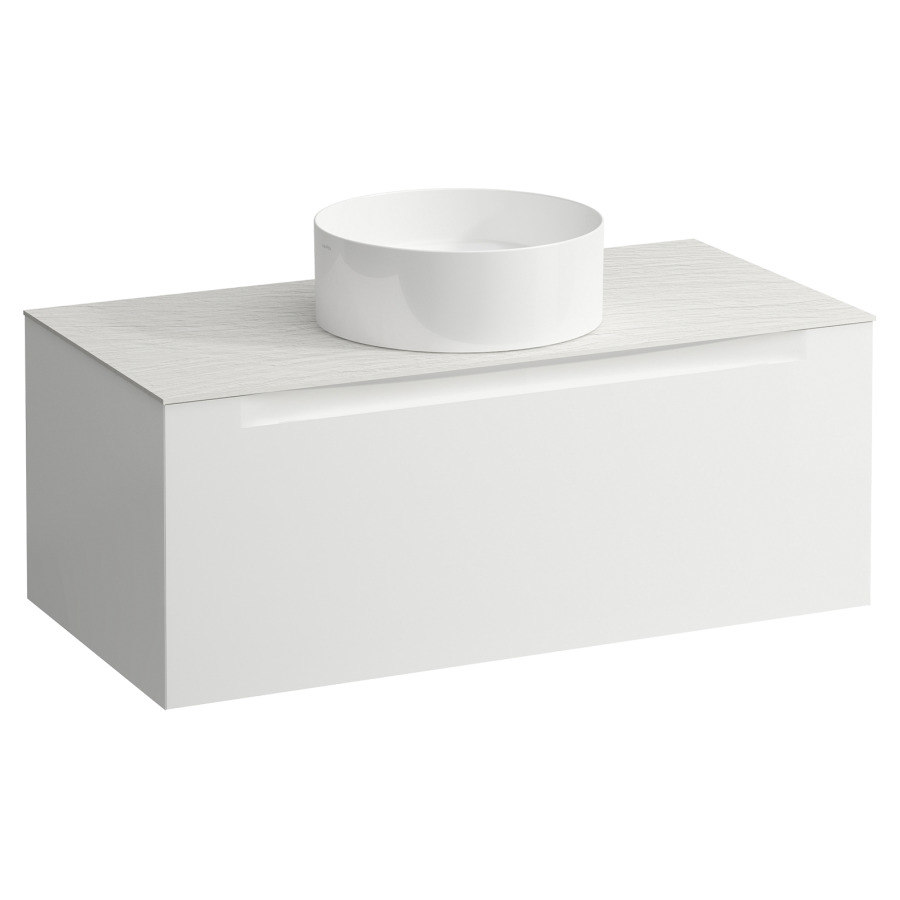 Élément inférieur  ARUN
100.5 x 39 x 50.5
élément de tiroir, 1&nbsp;tiroir
Ardesia Bianca Top
découpe au centre
pour lavabo à poser