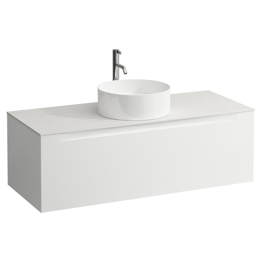 Élément inférieur  ARUN
120.5 x 39 x 50.5
élément de tiroir, 1&nbsp;tiroir
Ardesia Bianca Top
découpe au centre
pour lavabo à poser