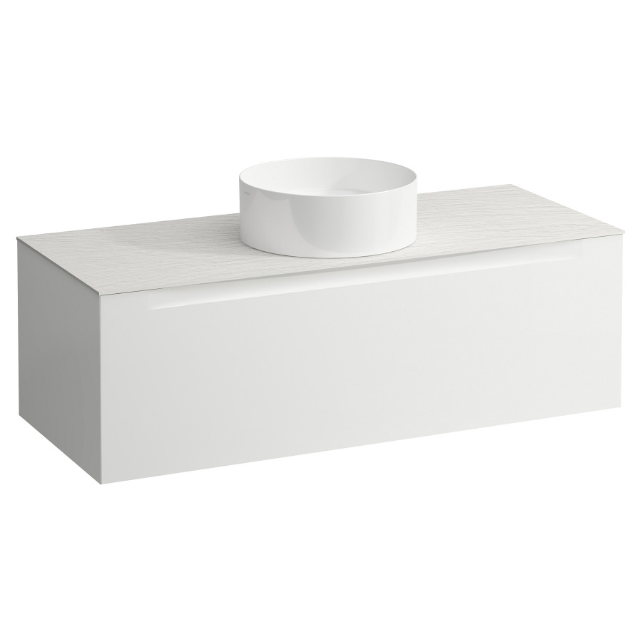Élément inférieur  ARUN
120.5 x 39 x 50.5
élément de tiroir, 1&nbsp;tiroir
Ardesia Bianca Top
découpe au centre
pour lavabo à poser