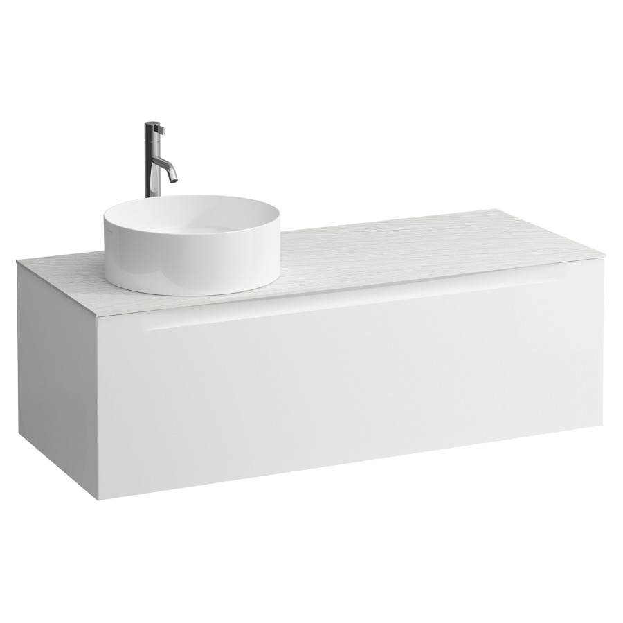 Élément inférieur  ARUN
120.5 x 39 x 50.5
élément de tiroir, 1&nbsp;tiroir
Ardesia Bianca Top
découpe à gauche
pour lavabo à poser