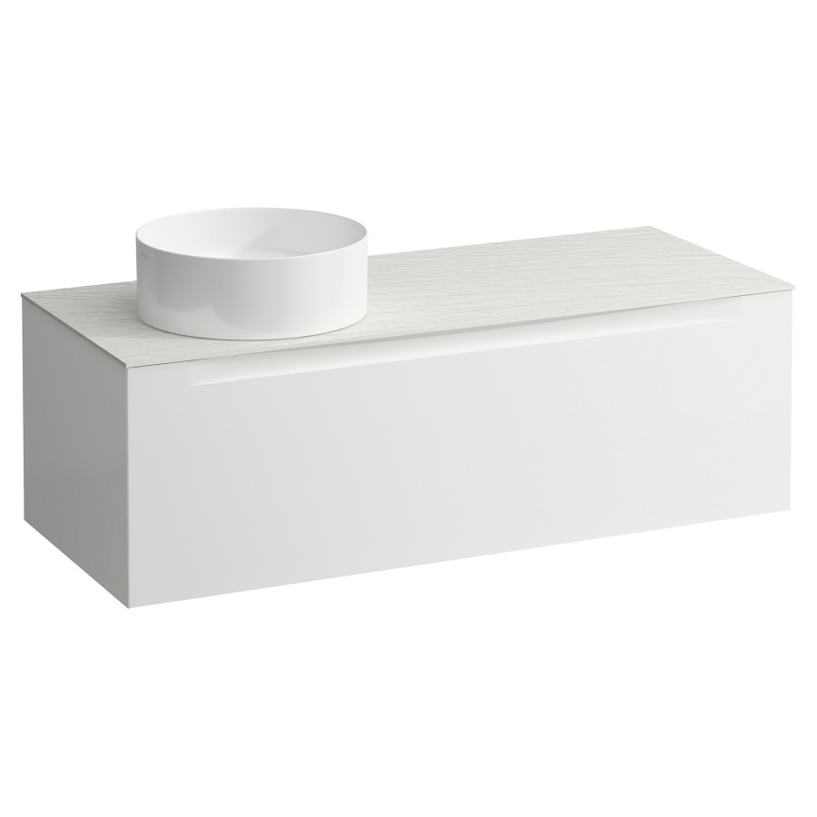 Élément inférieur  ARUN
120.5 x 39 x 50.5
élément de tiroir, 1&nbsp;tiroir
Ardesia Bianca Top
découpe à gauche
pour lavabo à poser