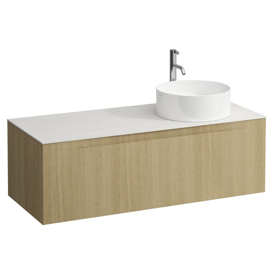 Élément inférieur  ARUN
120.5 x 39 x 50.5
élément de tiroir, 1&nbsp;tiroir
Ardesia Bianca Top
découpe à droite
pour lavabo à poser