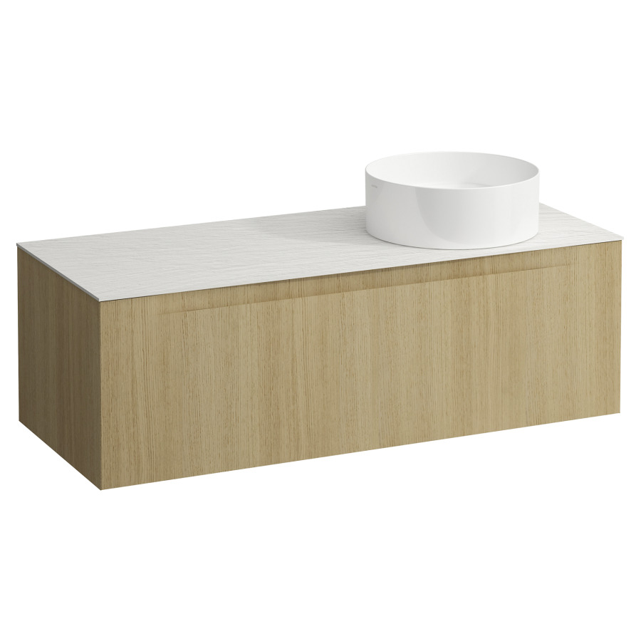 Élément inférieur  ARUN
120.5 x 39 x 50.5
élément de tiroir, 1&nbsp;tiroir
Ardesia Bianca Top
découpe à droite
pour lavabo à poser