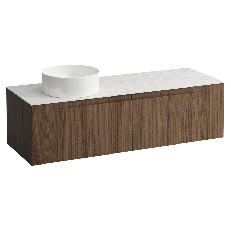 Élément inférieur  ARUN
140.5 x 39 x 50.5
élément de tiroir, 2&nbsp;tiroirs
Ardesia Bianca Top
découpe à gauche
pour lavabo à poser