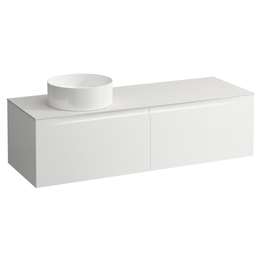 Élément inférieur  ARUN
140.5 x 39 x 50.5
élément de tiroir, 2&nbsp;tiroirs
Ardesia Bianca Top
découpe à gauche
pour lavabo à poser