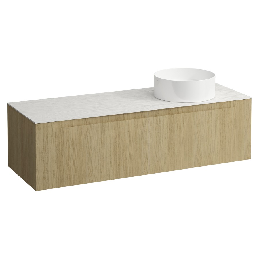 Élément inférieur  ARUN
140.5 x 39 x 50.5
élément de tiroir, 2&nbsp;tiroirs
Ardesia Bianca Top
découpe à droite
pour lavabo à poser