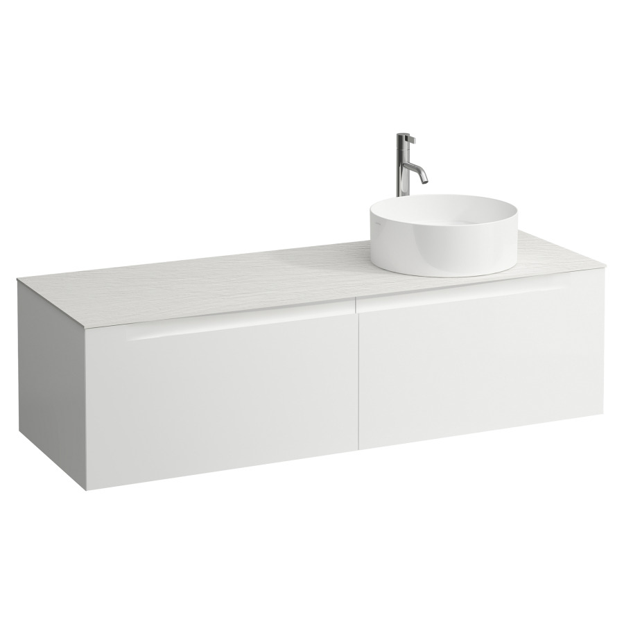 Élément inférieur  ARUN
140.5 x 39 x 50.5
élément de tiroir, 2&nbsp;tiroirs
Ardesia Bianca Top
découpe à droite
pour lavabo à poser