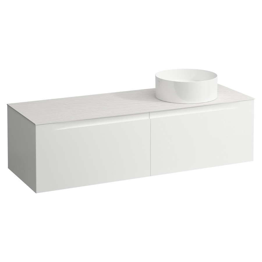 Élément inférieur  ARUN
140.5 x 39 x 50.5
élément de tiroir, 2&nbsp;tiroirs
Ardesia Bianca Top
découpe à droite
pour lavabo à poser