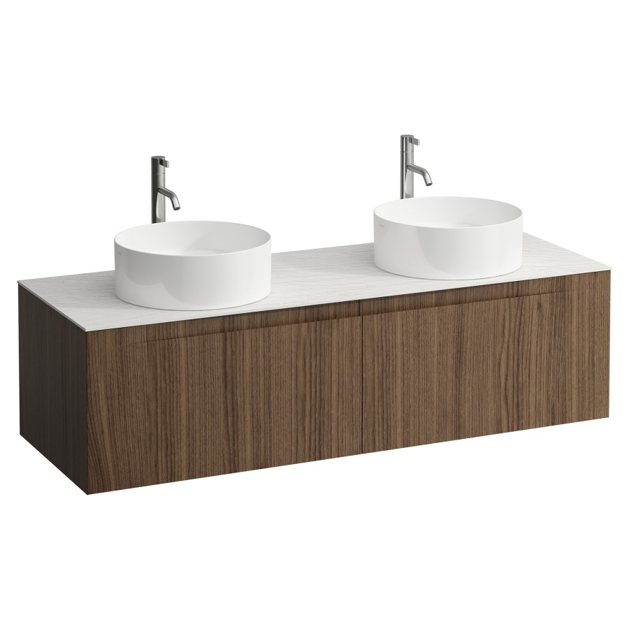 Élément inférieur  ARUN
140.5 x 39 x 50.5
élément de tiroir, 2&nbsp;tiroirs
Ardesia Bianca Top
2 découpes
pour lavabo à poser