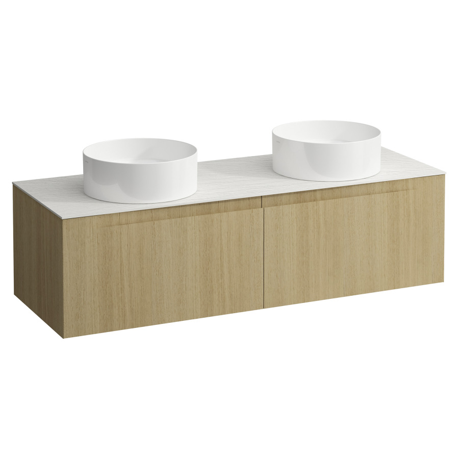 Élément inférieur  ARUN
140.5 x 39 x 50.5
élément de tiroir, 2&nbsp;tiroirs
Ardesia Bianca Top
2 découpes
pour lavabo à poser
