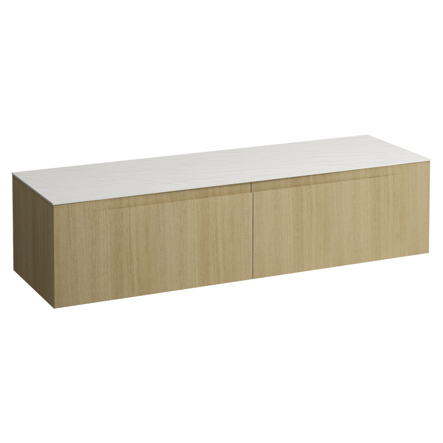 Élément inférieur  ARUN
160.5 x 39 x 50.5
élément de tiroir, 2&nbsp;tiroirs
Ardesia Bianca Top
sans découpe de lavabo
pour lavabo à poser