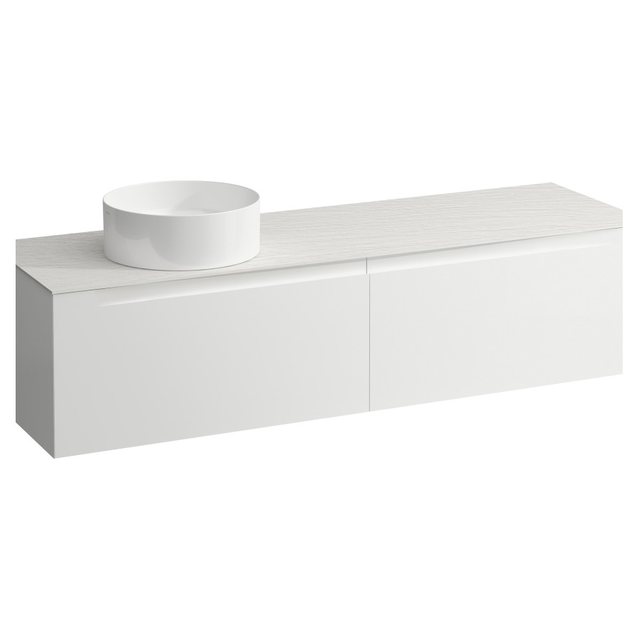 Élément inférieur  ARUN
160.5 x 39 x 50.5
élément de tiroir, 2&nbsp;tiroirs
Ardesia Bianca Top
découpe à gauche
pour lavabo à poser