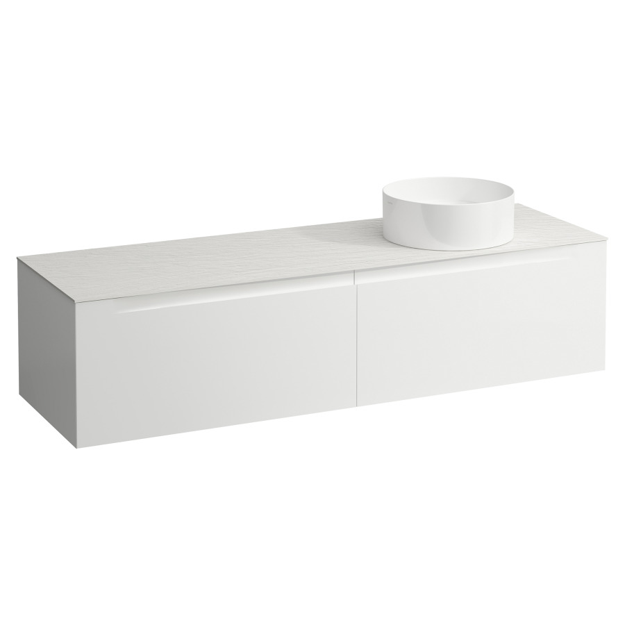 Élément inférieur  ARUN
160.5 x 39 x 50.5
élément de tiroir, 2&nbsp;tiroirs
Ardesia Bianca Top
découpe à droite
pour lavabo à poser
