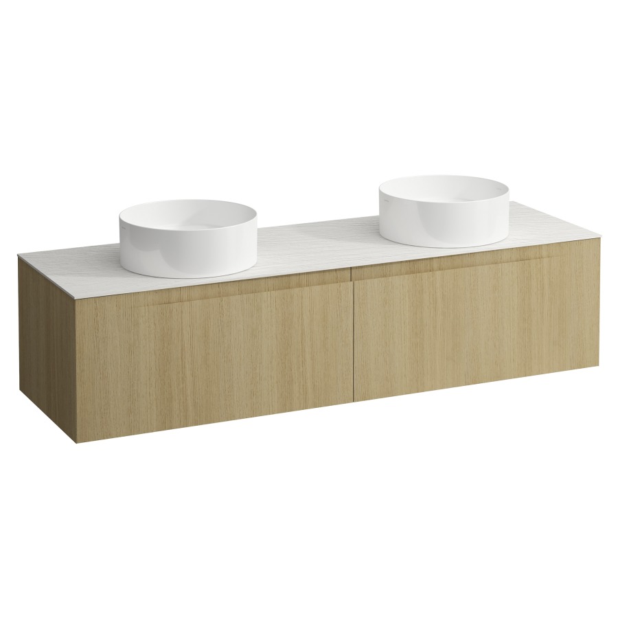 Élément inférieur  ARUN
160.5 x 39 x 50.5
élément de tiroir, 2&nbsp;tiroirs
Ardesia Bianca Top
2 découpes
pour lavabo à poser