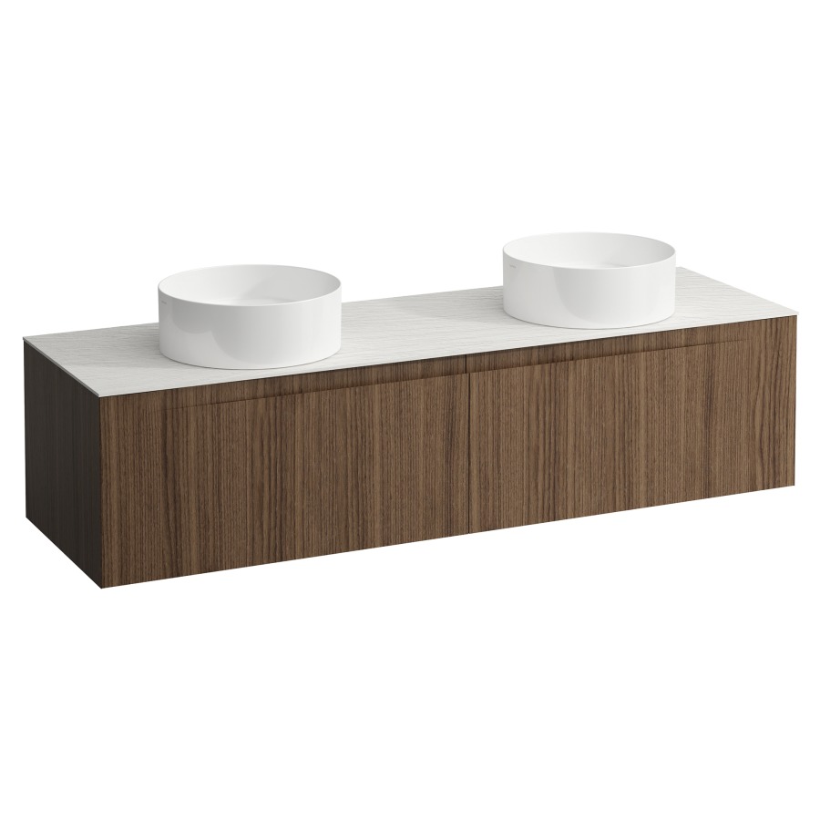 Élément inférieur  ARUN
160.5 x 39 x 50.5
élément de tiroir, 2&nbsp;tiroirs
Ardesia Bianca Top
2 découpes
pour lavabo à poser