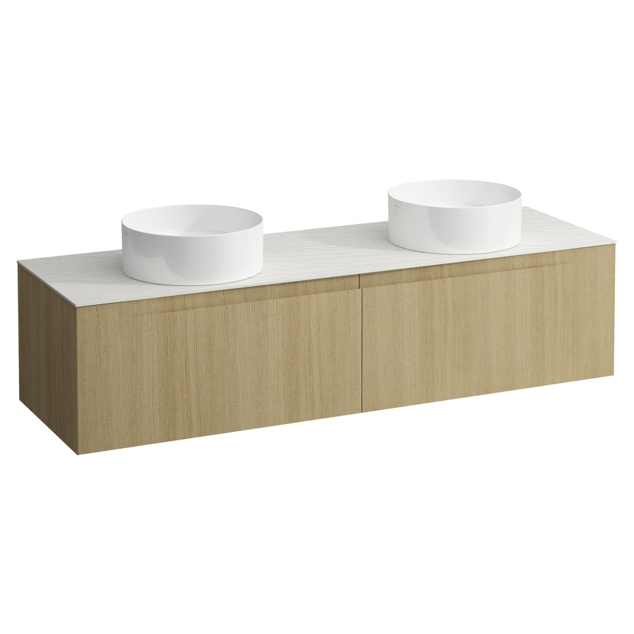 Élément inférieur  ARUN
160.5 x 39 x 50.5
élément de tiroir, 2&nbsp;tiroirs
Ardesia Bianca Top
2 découpes
pour lavabo à poser
