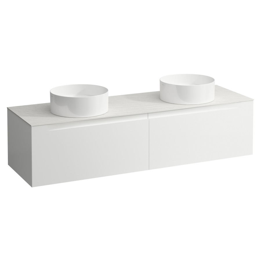 Élément inférieur  ARUN
160.5 x 39 x 50.5
élément de tiroir, 2&nbsp;tiroirs
Ardesia Bianca Top
2 découpes
pour lavabo à poser