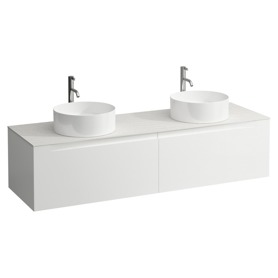 Élément inférieur  ARUN
160.5 x 39 x 50.5
élément de tiroir, 2&nbsp;tiroirs
Ardesia Bianca Top
2 découpes
pour lavabo à poser