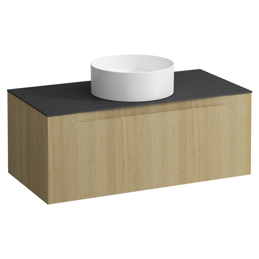 Élément inférieur  ARUN
100.5 x 39 x 50.5
élément de tiroir, 1&nbsp;tiroir
Ardesia Nera Top
découpe au centre
pour lavabo à poser