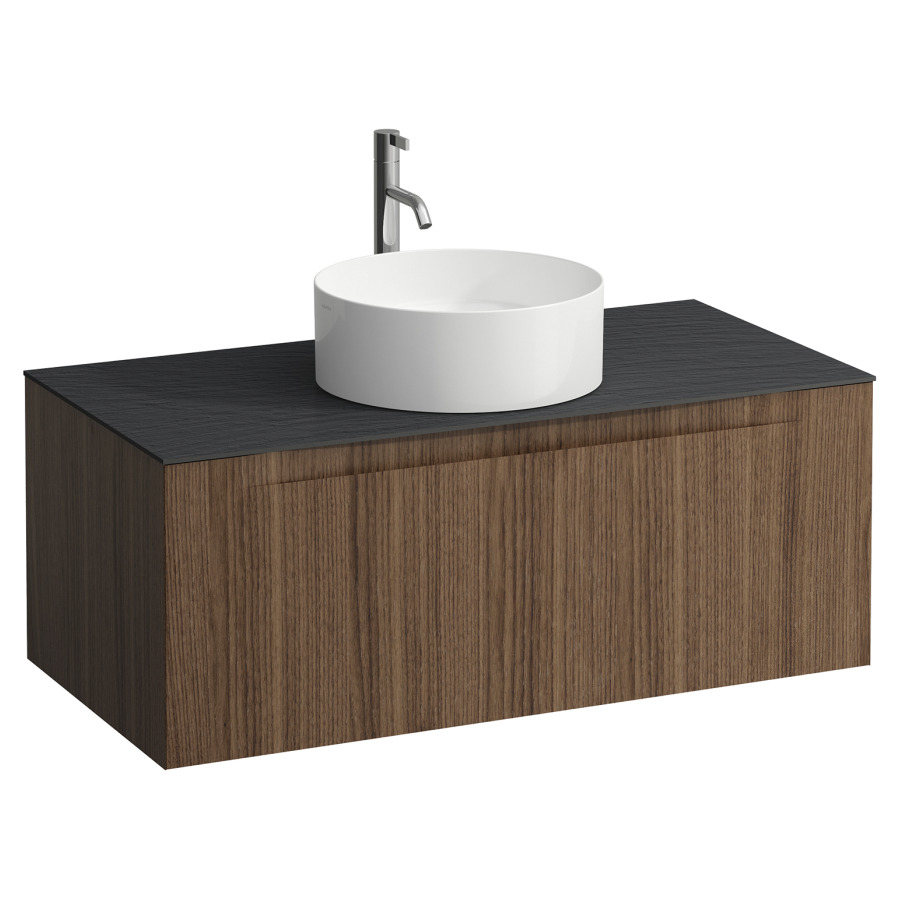 Élément inférieur  ARUN
100.5 x 39 x 50.5
élément de tiroir, 1&nbsp;tiroir
Ardesia Nera Top
découpe au centre
pour lavabo à poser
