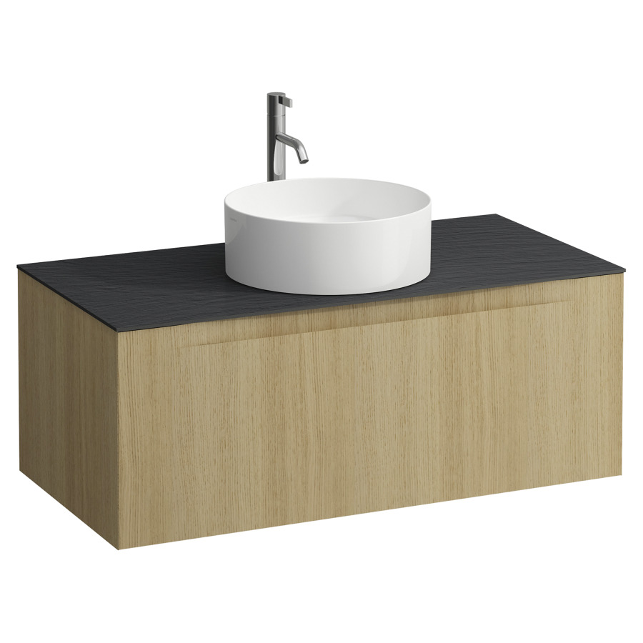 Élément inférieur  ARUN
100.5 x 39 x 50.5
élément de tiroir, 1&nbsp;tiroir
Ardesia Nera Top
découpe au centre
pour lavabo à poser
