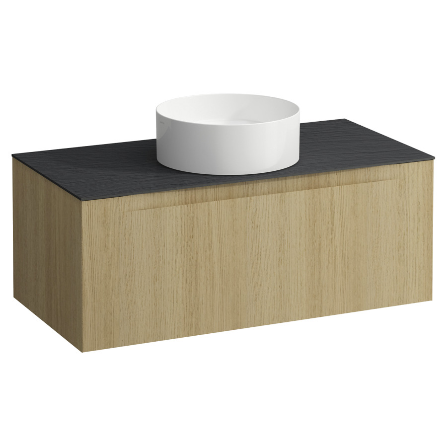 Élément inférieur  ARUN
100.5 x 39 x 50.5
élément de tiroir, 1&nbsp;tiroir
Ardesia Nera Top
découpe au centre
pour lavabo à poser