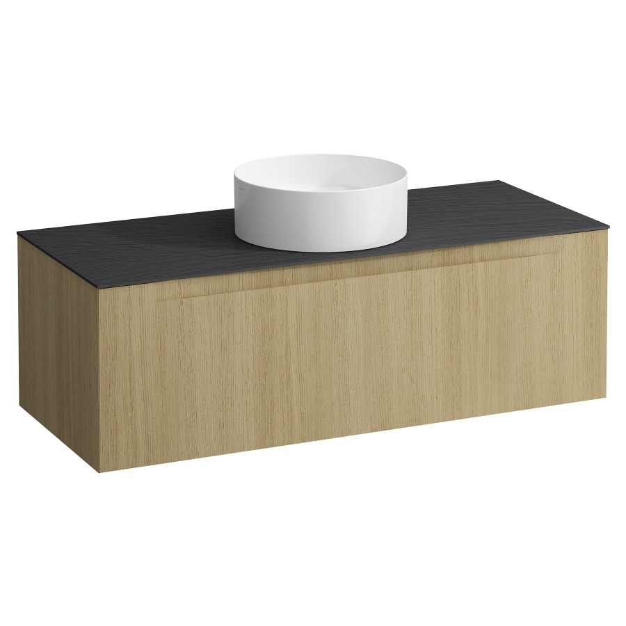 Élément inférieur  ARUN
120.5 x 39 x 50.5
élément de tiroir, 1&nbsp;tiroir
Ardesia Nera Top
découpe au centre
pour lavabo à poser