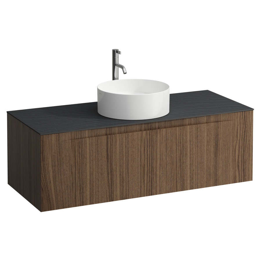 Élément inférieur  ARUN
120.5 x 39 x 50.5
élément de tiroir, 1&nbsp;tiroir
Ardesia Nera Top
découpe au centre
pour lavabo à poser