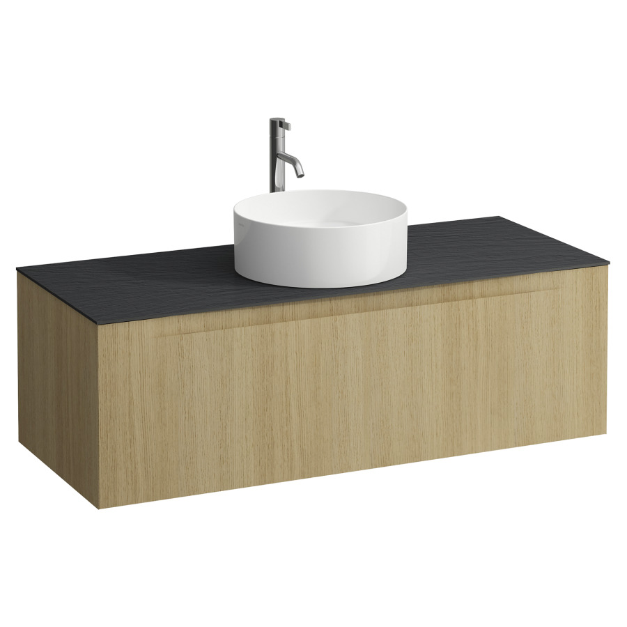 Élément inférieur  ARUN
120.5 x 39 x 50.5
élément de tiroir, 1&nbsp;tiroir
Ardesia Nera Top
découpe au centre
pour lavabo à poser