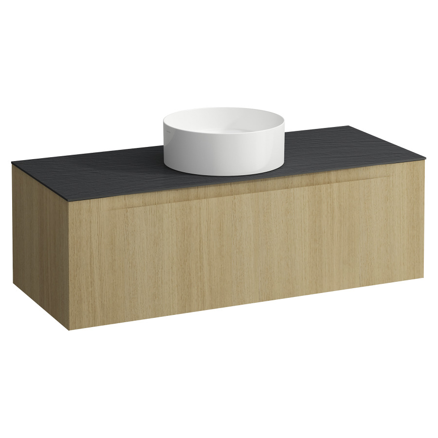 Élément inférieur  ARUN
120.5 x 39 x 50.5
élément de tiroir, 1&nbsp;tiroir
Ardesia Nera Top
découpe au centre
pour lavabo à poser