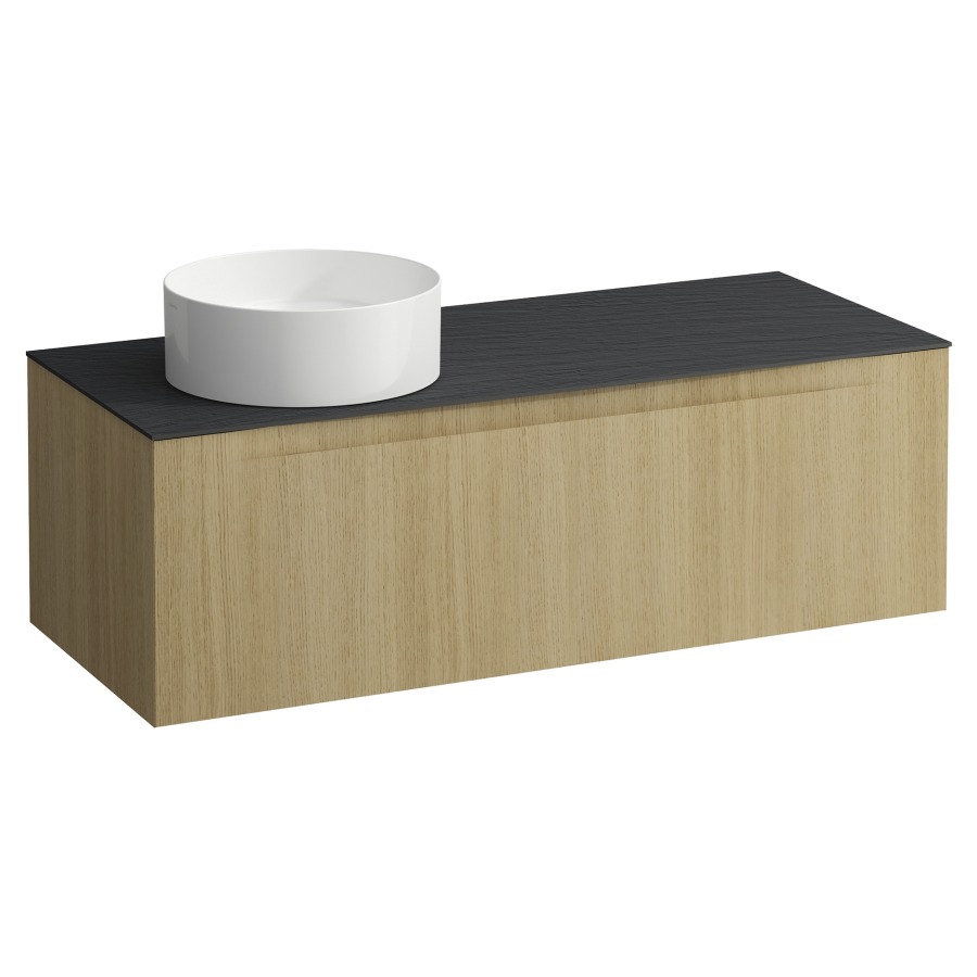 Élément inférieur  ARUN
120.5 x 39 x 50.5
élément de tiroir, 1&nbsp;tiroir
Ardesia Nera Top
découpe à gauche
pour lavabo à poser