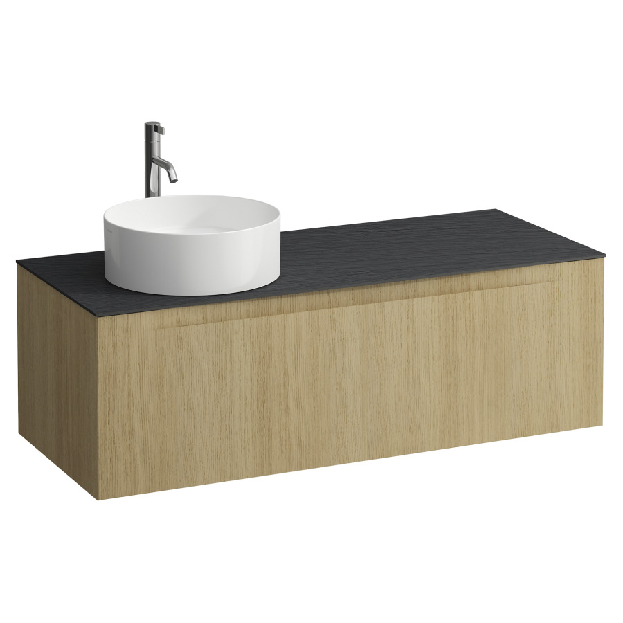 Élément inférieur  ARUN
120.5 x 39 x 50.5
élément de tiroir, 1&nbsp;tiroir
Ardesia Nera Top
découpe à gauche
pour lavabo à poser