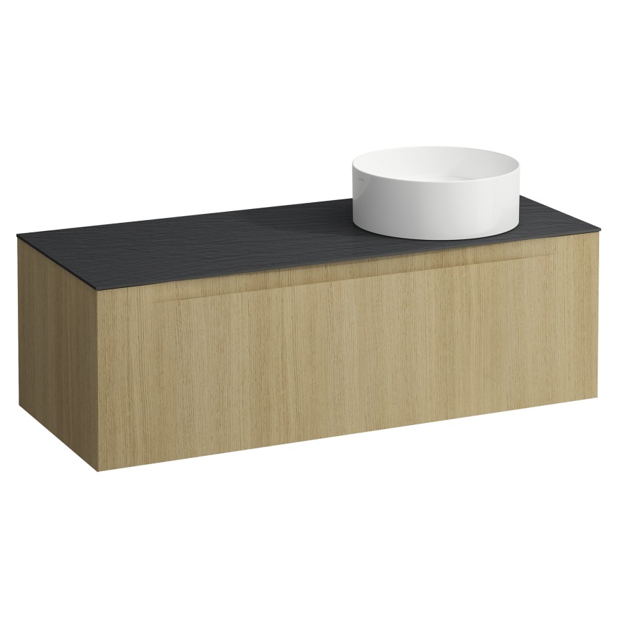 Élément inférieur  ARUN
120.5 x 39 x 50.5
élément de tiroir, 1&nbsp;tiroir
Ardesia Nera Top
découpe à droite
pour lavabo à poser