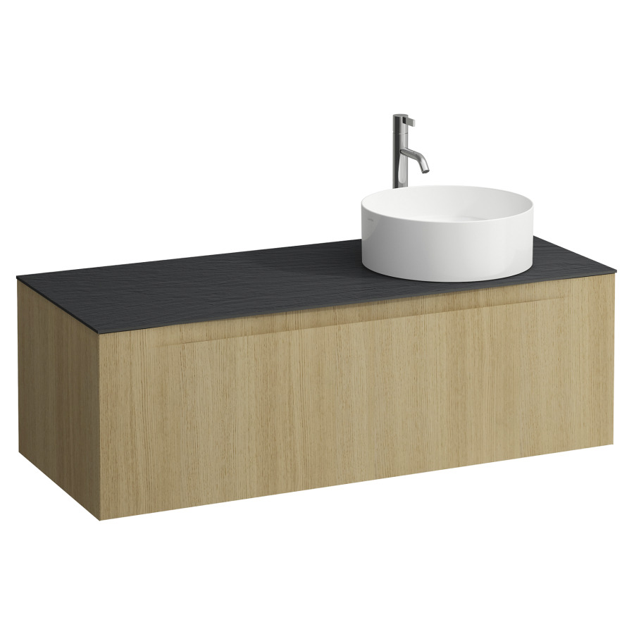 Élément inférieur  ARUN
120.5 x 39 x 50.5
élément de tiroir, 1&nbsp;tiroir
Ardesia Nera Top
découpe à droite
pour lavabo à poser
