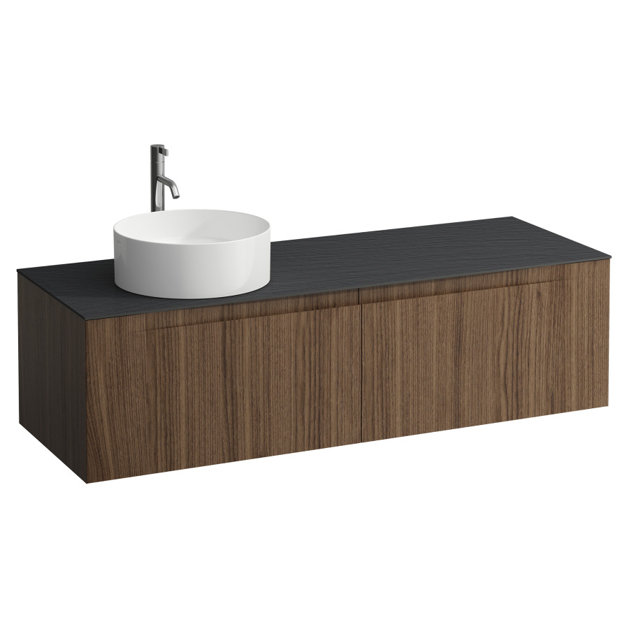 Élément inférieur  ARUN
140.5 x 39 x 50.5
élément de tiroir, 2&nbsp;tiroirs
Ardesia Nera Top
découpe à gauche
pour lavabo à poser