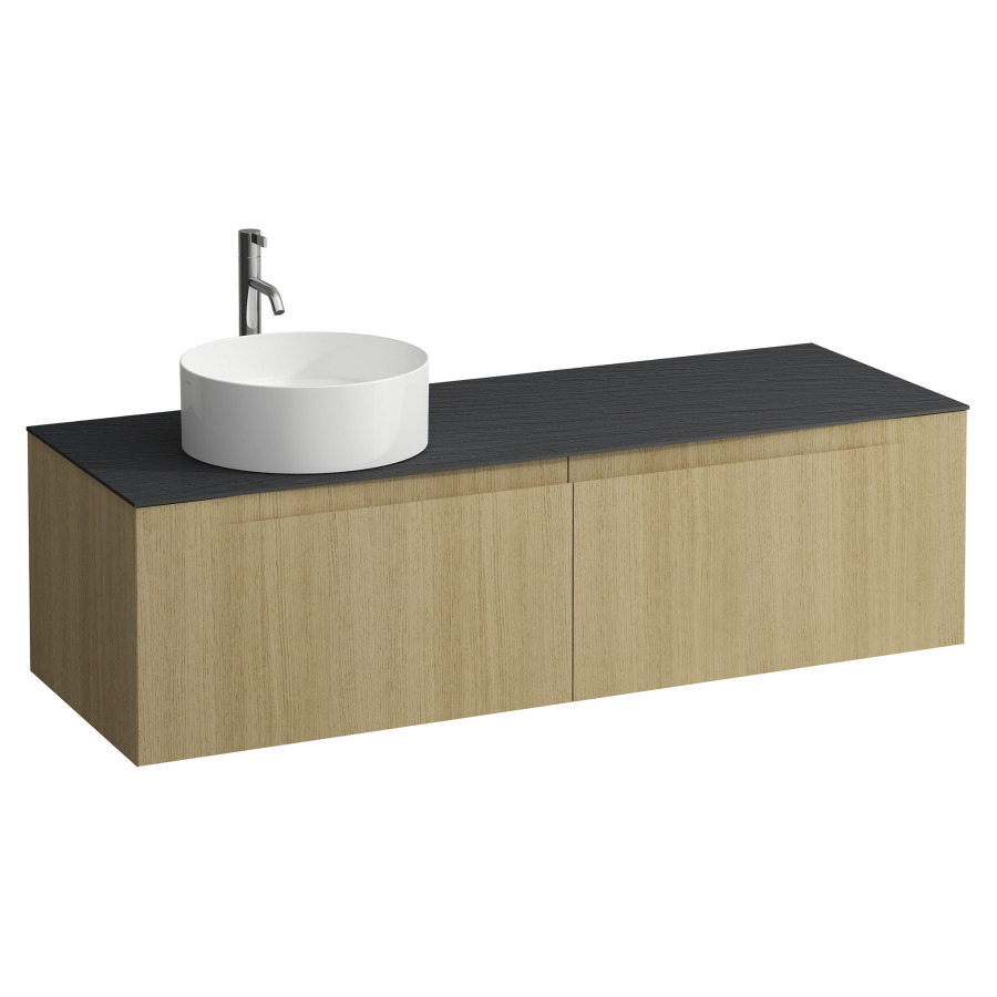 Élément inférieur  ARUN
140.5 x 39 x 50.5
élément de tiroir, 2&nbsp;tiroirs
Ardesia Nera Top
découpe à gauche
pour lavabo à poser