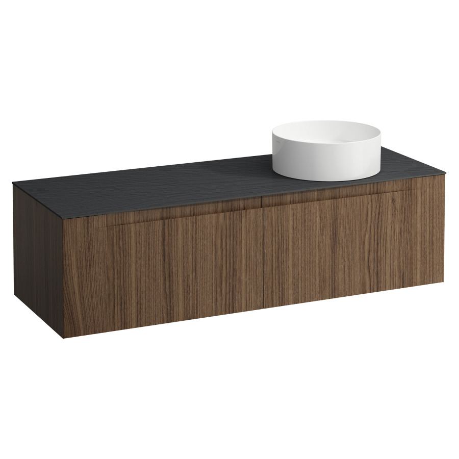Élément inférieur  ARUN
140.5 x 39 x 50.5
élément de tiroir, 2&nbsp;tiroirs
Ardesia Nera Top
découpe à droite
pour lavabo à poser