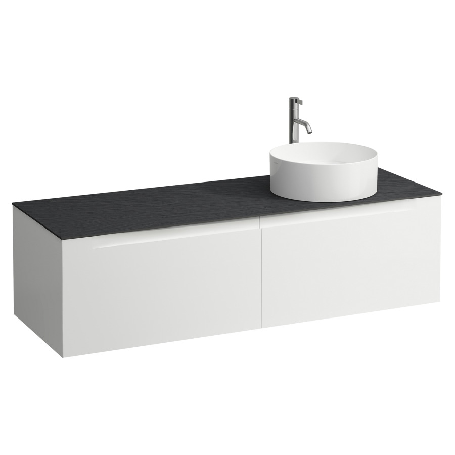 Élément inférieur  ARUN
140.5 x 39 x 50.5
élément de tiroir, 2&nbsp;tiroirs
Ardesia Nera Top
découpe à droite
pour lavabo à poser