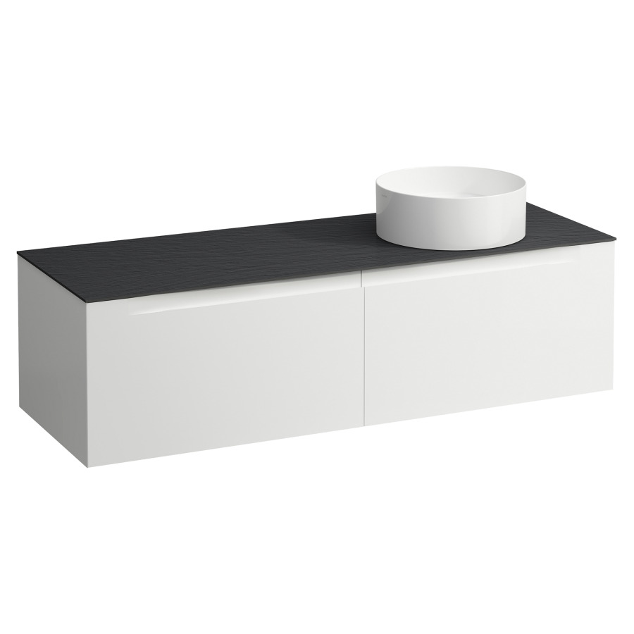 Élément inférieur  ARUN
140.5 x 39 x 50.5
élément de tiroir, 2&nbsp;tiroirs
Ardesia Nera Top
découpe à droite
pour lavabo à poser