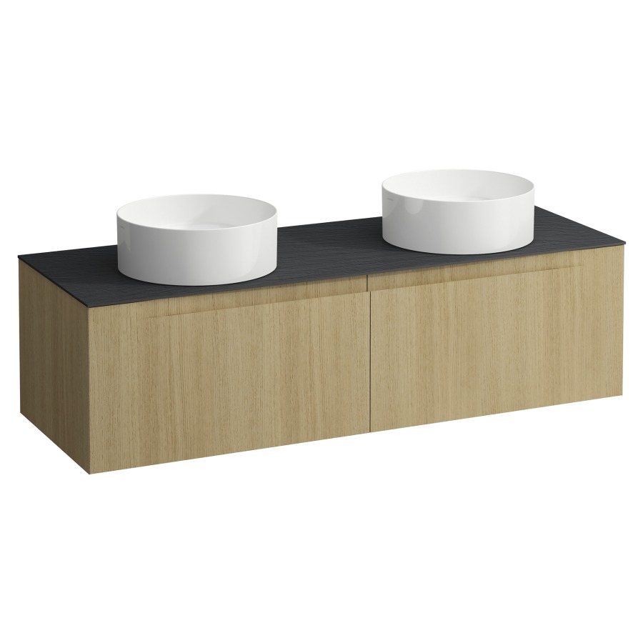 Élément inférieur  ARUN
140.5 x 39 x 50.5
élément de tiroir, 2&nbsp;tiroirs
Ardesia Nera Top
2 découpes
pour lavabo à poser