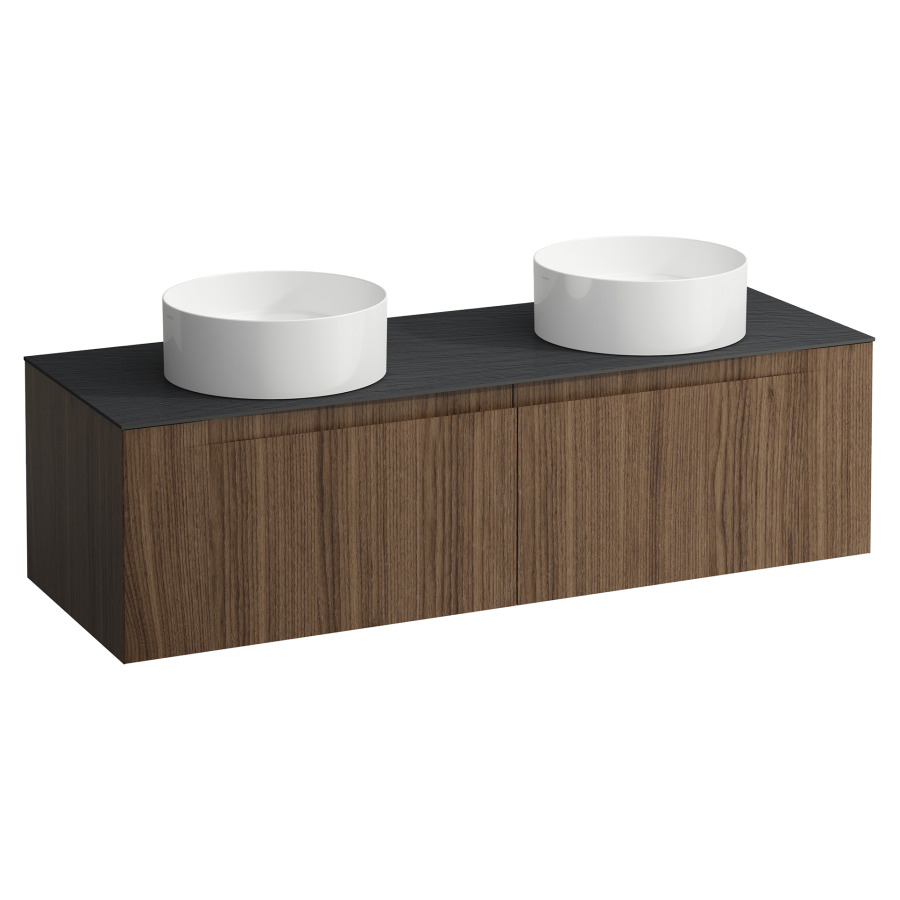 Élément inférieur  ARUN
140.5 x 39 x 50.5
élément de tiroir, 2&nbsp;tiroirs
Ardesia Nera Top
2 découpes
pour lavabo à poser
