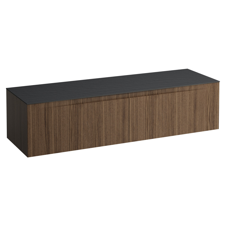 Élément inférieur  ARUN
160.5 x 39 x 50.5
élément de tiroir, 2&nbsp;tiroirs
Ardesia Nera Top
sans découpe de lavabo
pour lavabo à poser