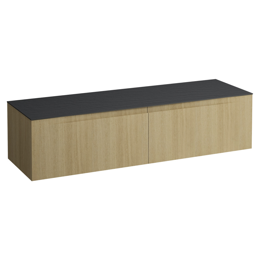Élément inférieur  ARUN
160.5 x 39 x 50.5
élément de tiroir, 2&nbsp;tiroirs
Ardesia Nera Top
sans découpe de lavabo
pour lavabo à poser